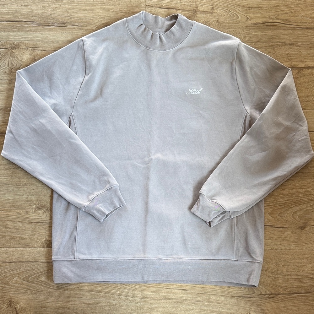 Kith mockneck sweater sz large cement color
